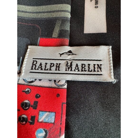 Vintage 1995 Ralph Marlin “Fireman” Novelty Tie – Made in USA – Polyester - Picture 4 of 8